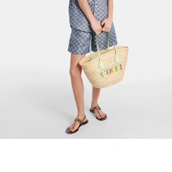 Gucci Summer Raffia Tote - Picture 6 of 11